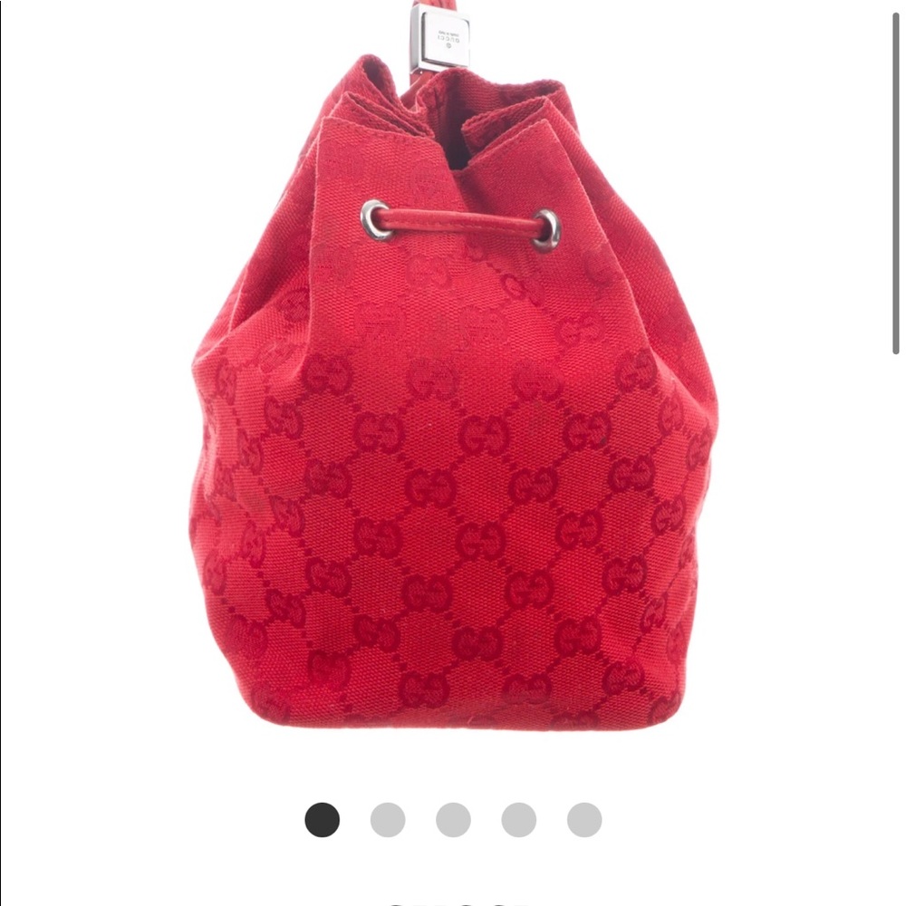Gucci GG canvas mini drawstring bucket bag